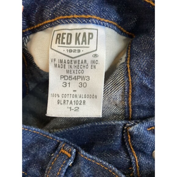MENS RED KAP BLUE DENIM JEANS 31 x 30 PD54PW3 100 % COTTON (ZIPPER CLOSURE) - Picture 6 of 16